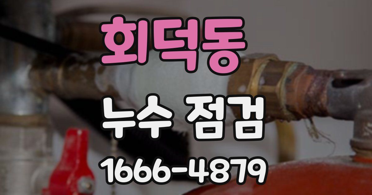 회덕동 누수 점검