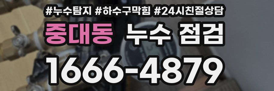중대동 누수 점검