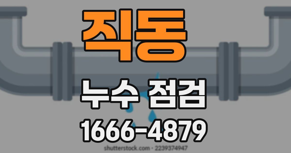 직동 누수 점검
