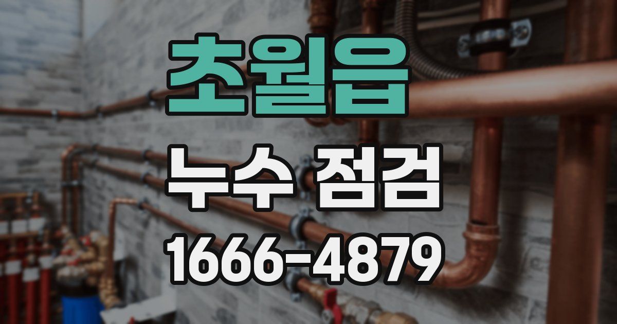 초월읍 누수 점검