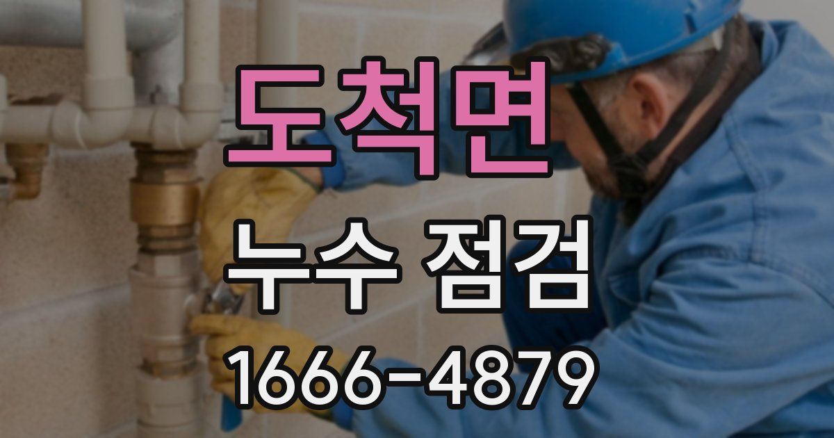 도척면 누수 점검