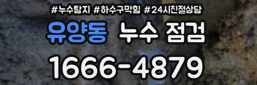 유양동 누수 점검