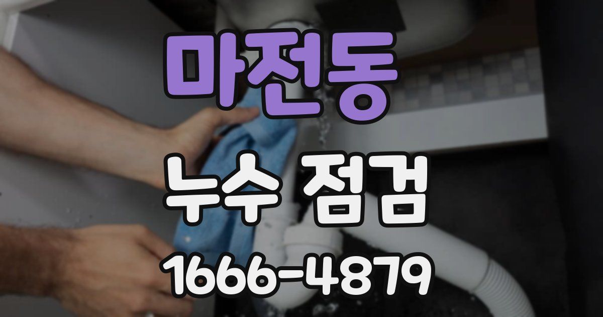 마전동 누수 점검
