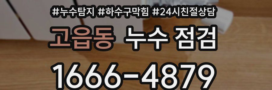 고읍동 누수 점검