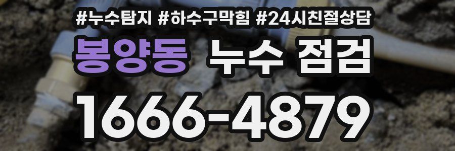 봉양동 누수 점검