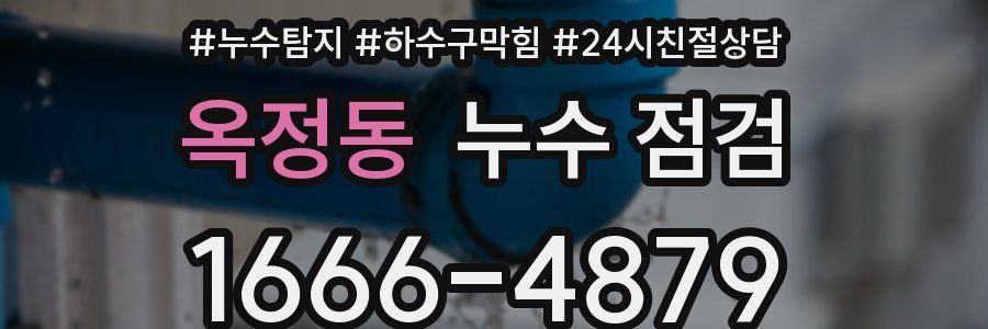 옥정동 누수 점검