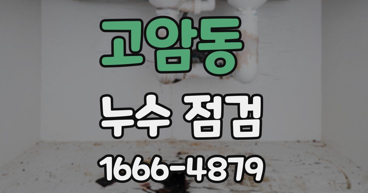 고암동 누수 점검