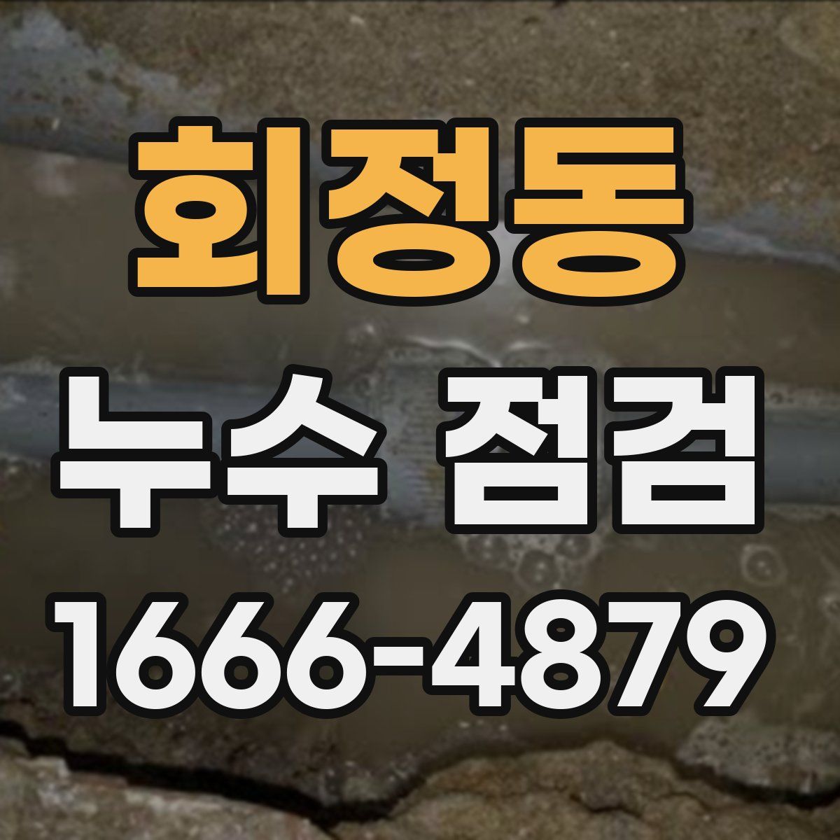 회정동 누수 점검