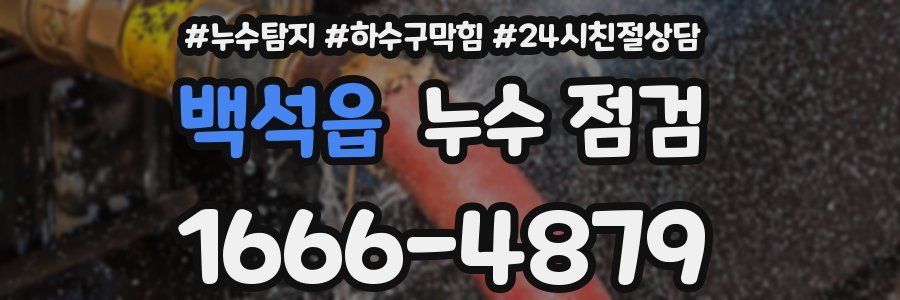 백석읍 누수 점검