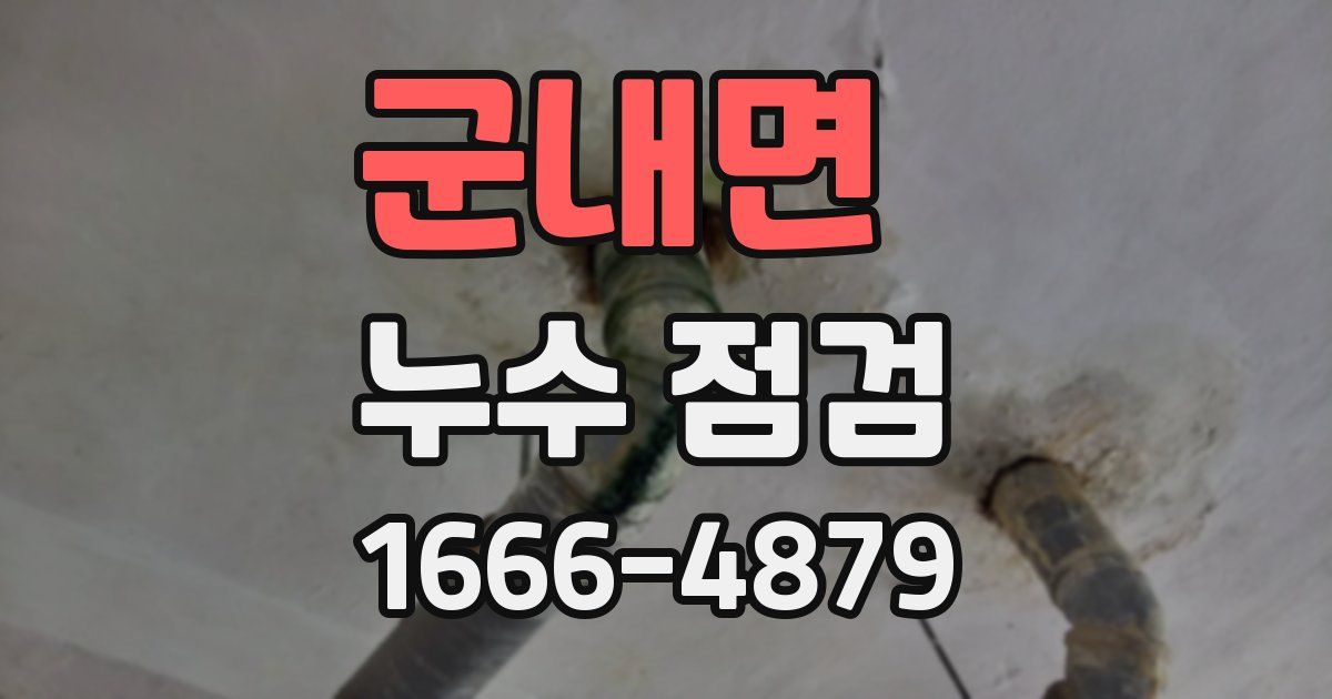 군내면 누수 점검