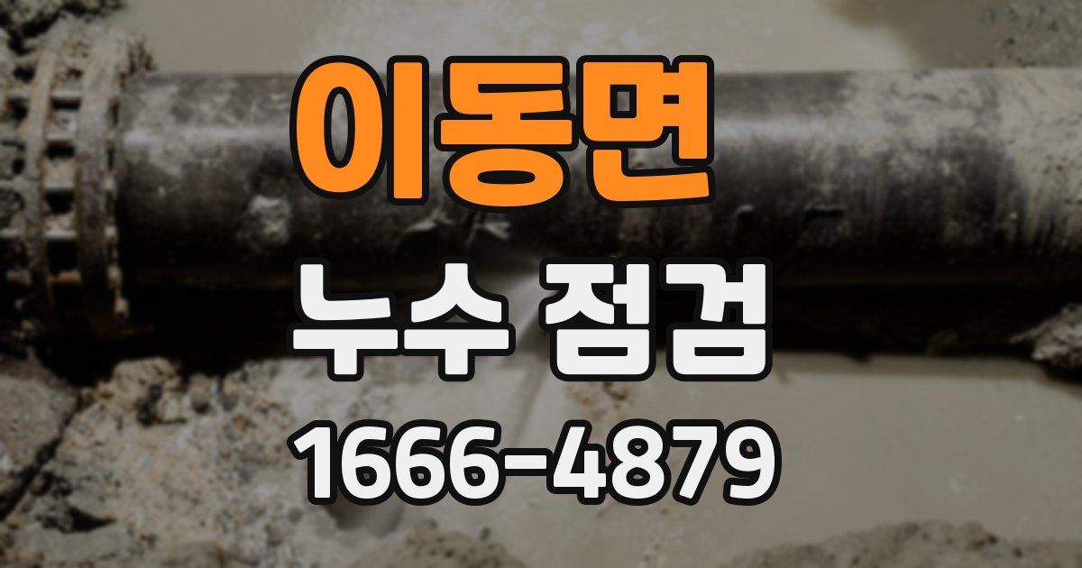 이동면 누수 점검