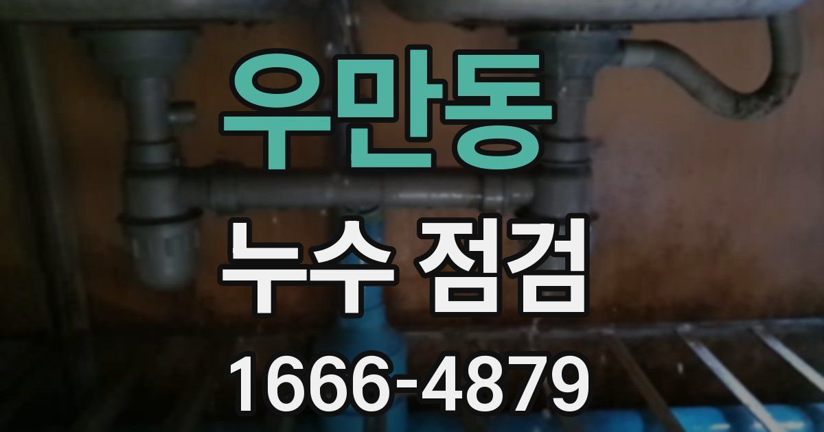 우만동 누수 점검
