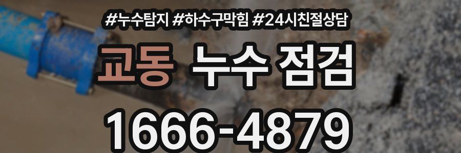 교동 누수 점검
