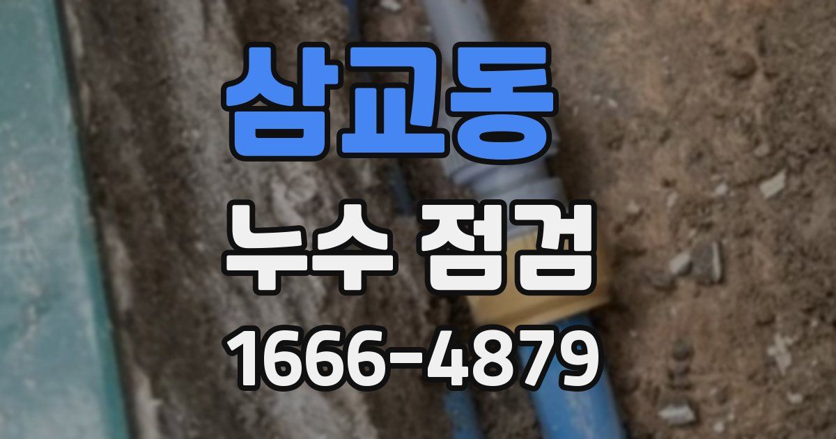 삼교동 누수 점검