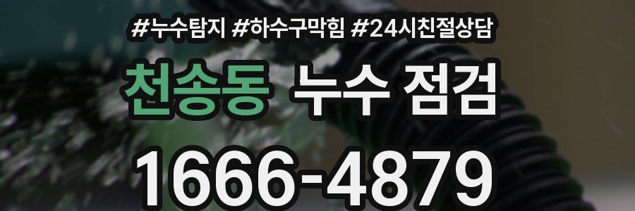 천송동 누수 점검