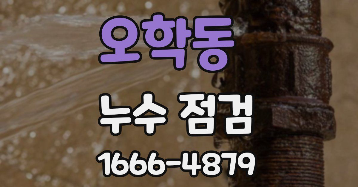 오학동 누수 점검