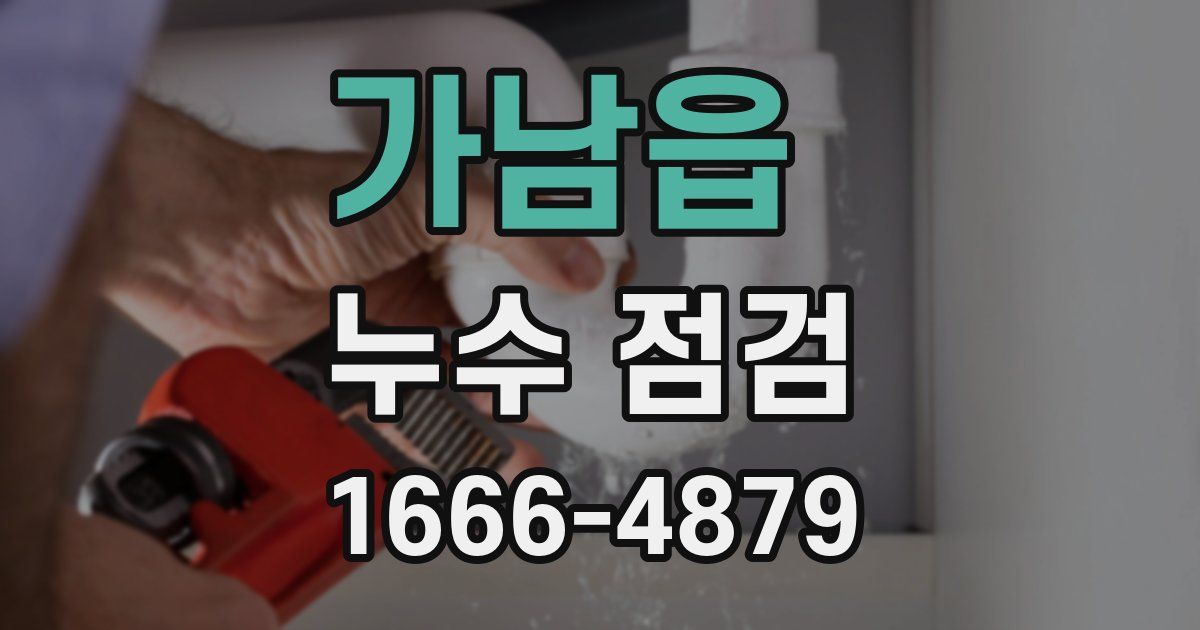 가남읍 누수 점검