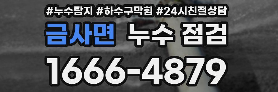 금사면 누수 점검