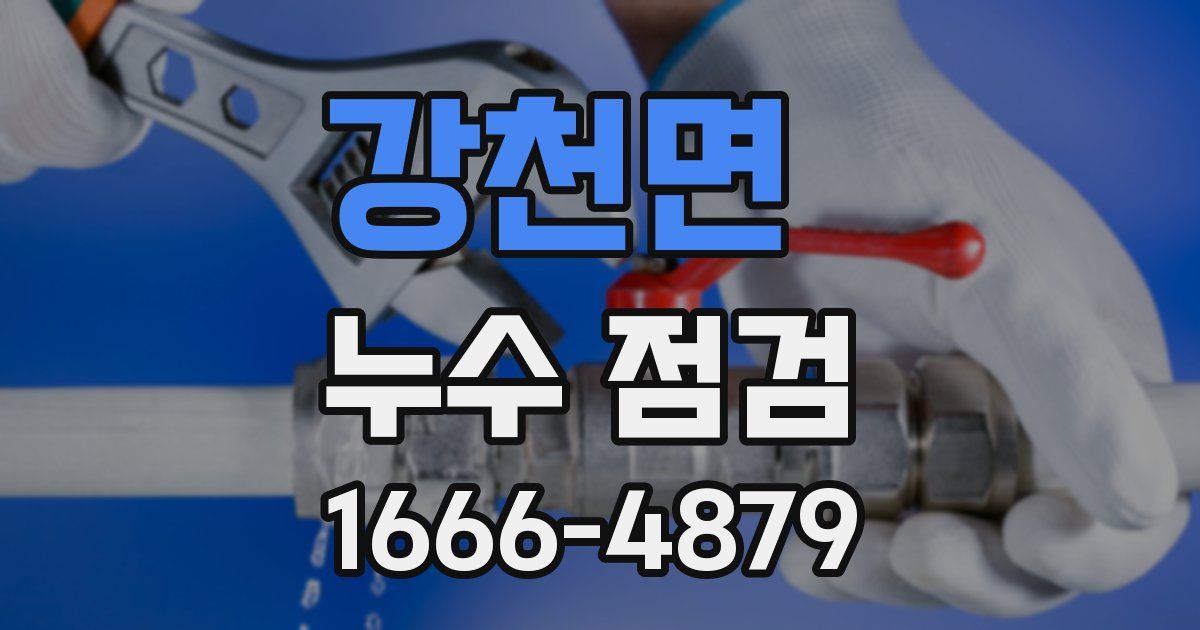 강천면 누수 점검