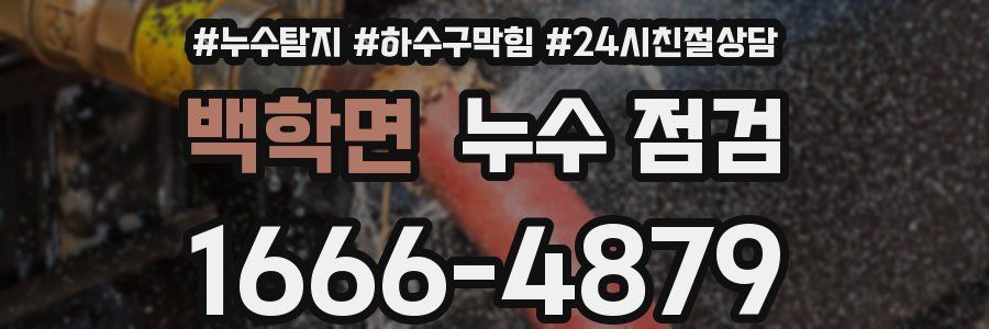 백학면 누수 점검