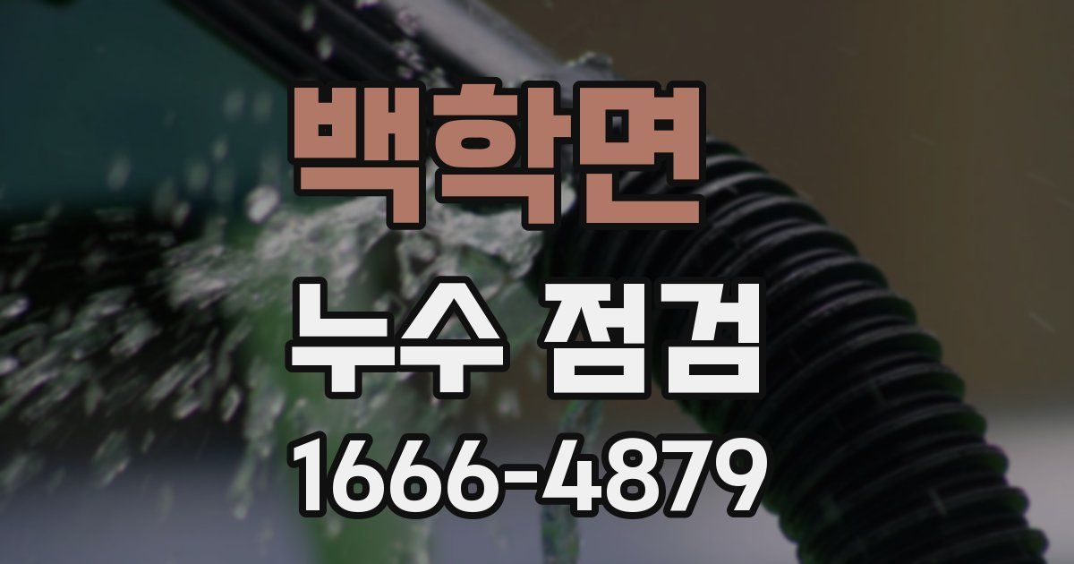 백학면 누수 점검