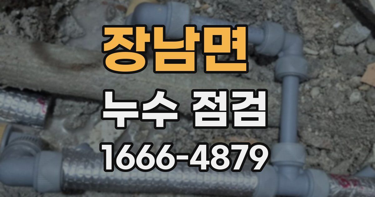 장남면 누수 점검