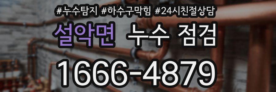 설악면 누수 점검