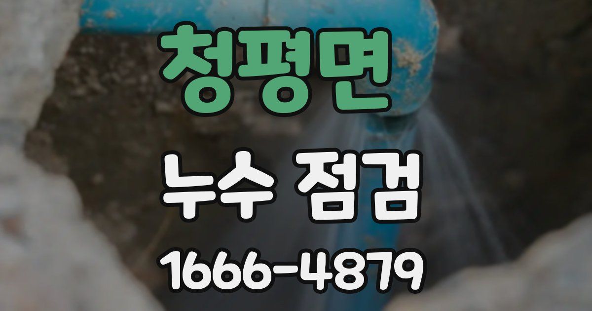 청평면 누수 점검