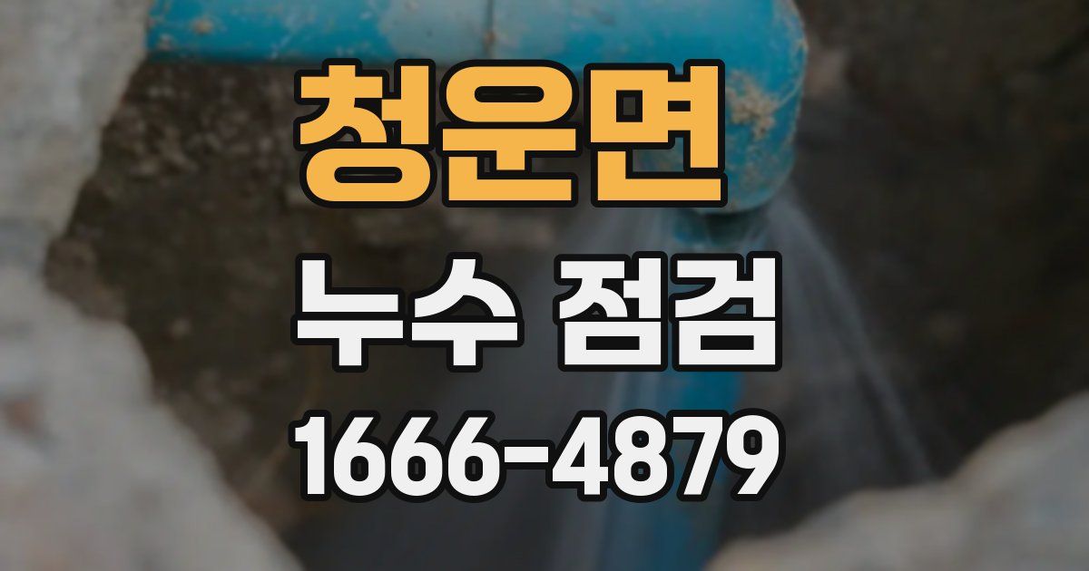 청운면 누수 점검