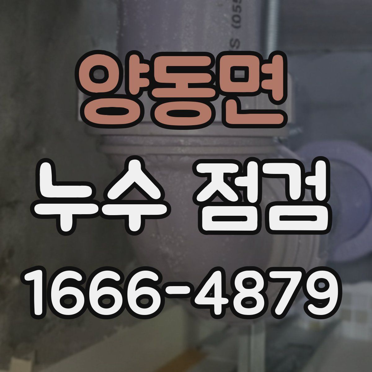 양동면 누수 점검