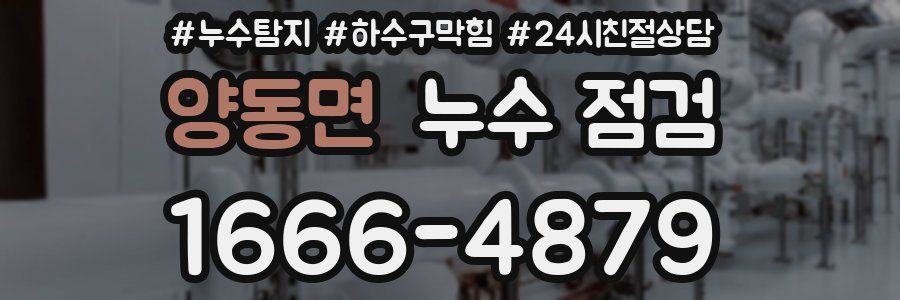 양동면 누수 점검