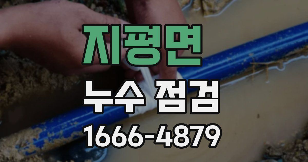 지평면 누수 점검