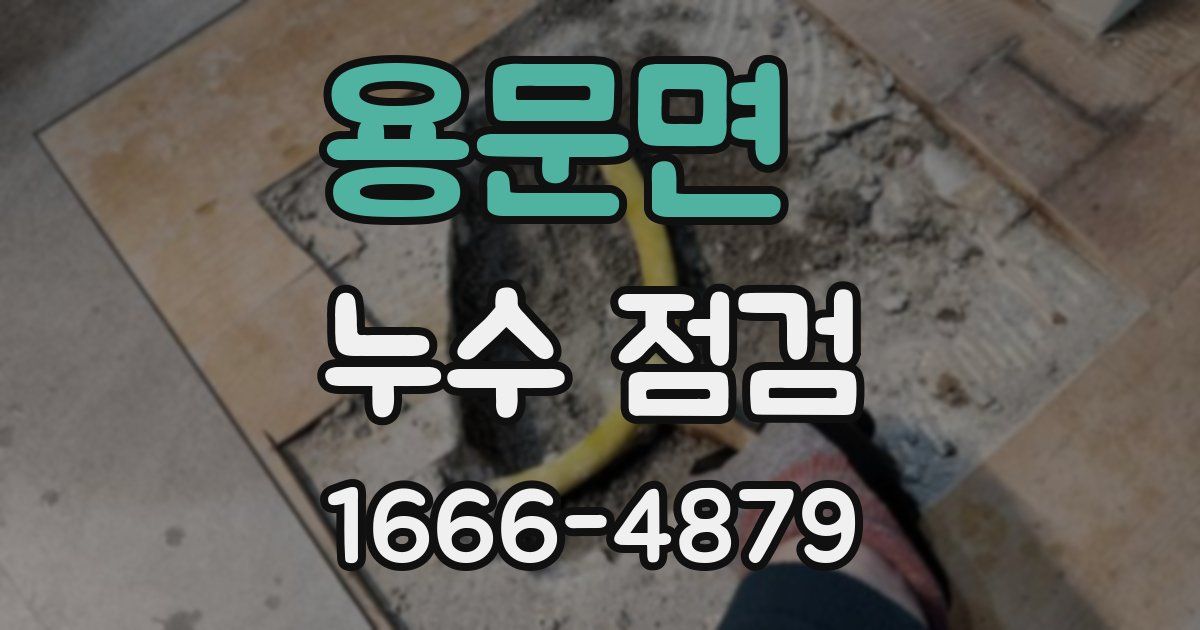 용문면 누수 점검