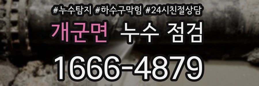 개군면 누수 점검