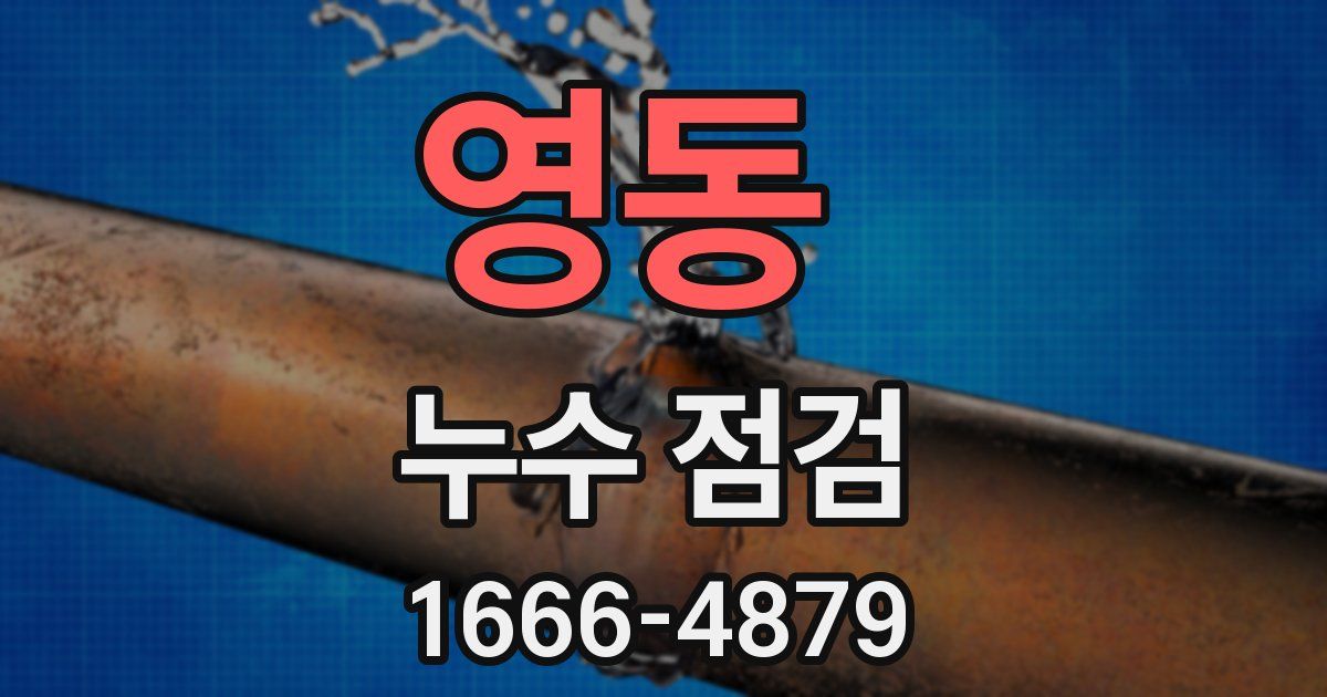 영동 누수 점검