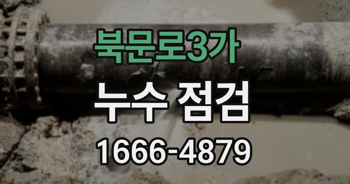북문로3가 누수 점검