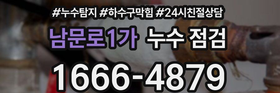 남문로1가 누수 점검