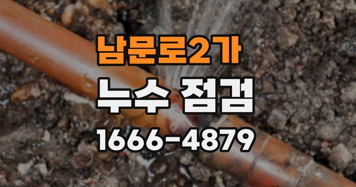 남문로2가 누수 점검