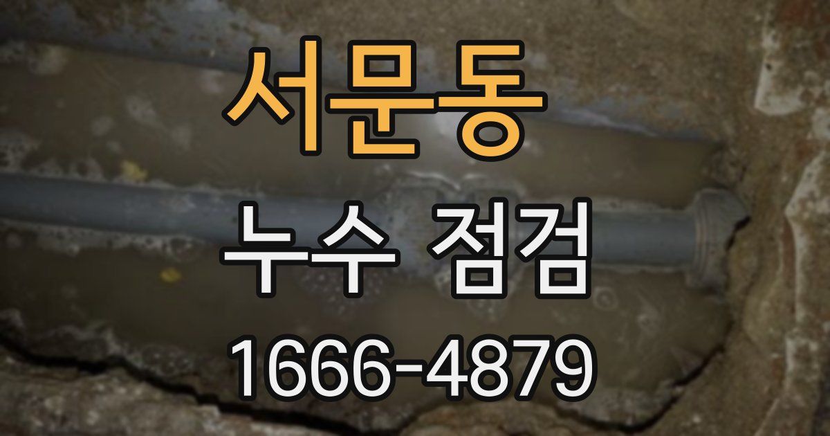 서문동 누수 점검