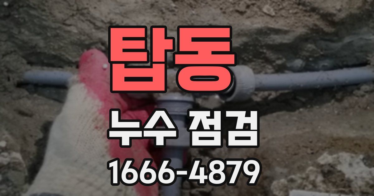 탑동 누수 점검