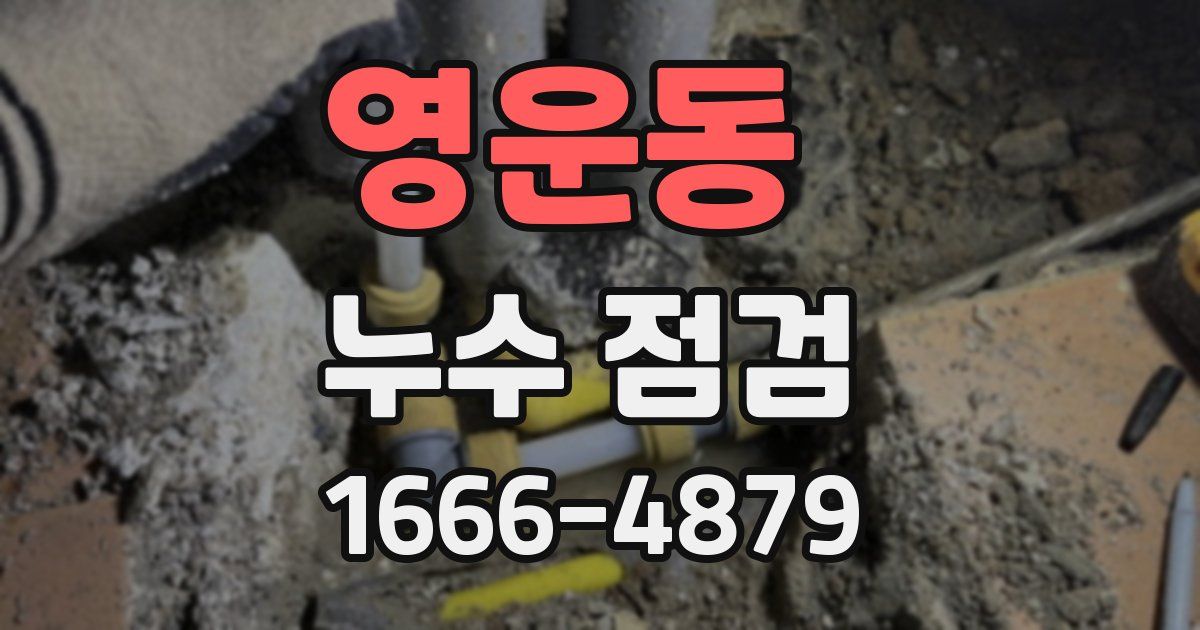 영운동 누수 점검