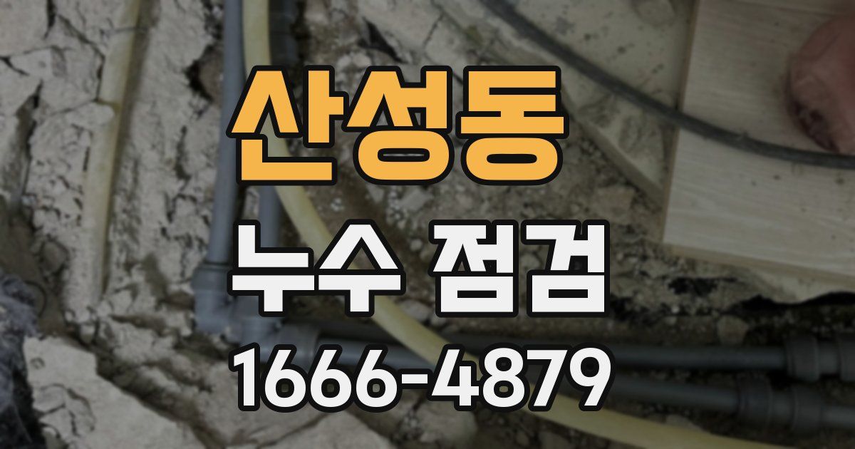 산성동 누수 점검