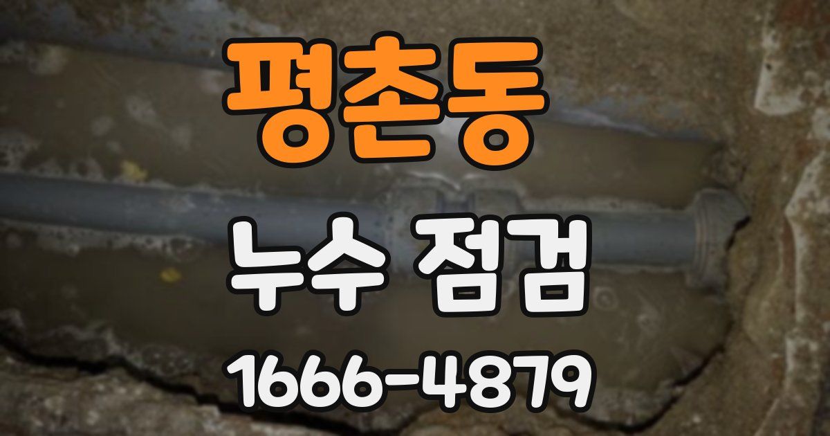 평촌동 누수 점검