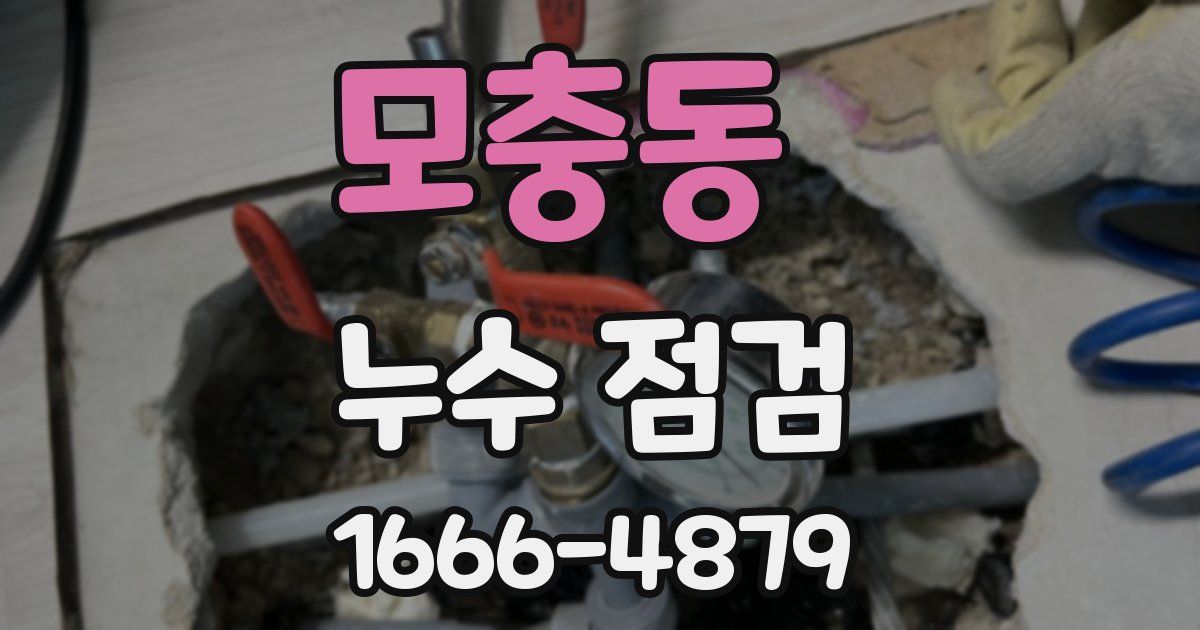 모충동 누수 점검