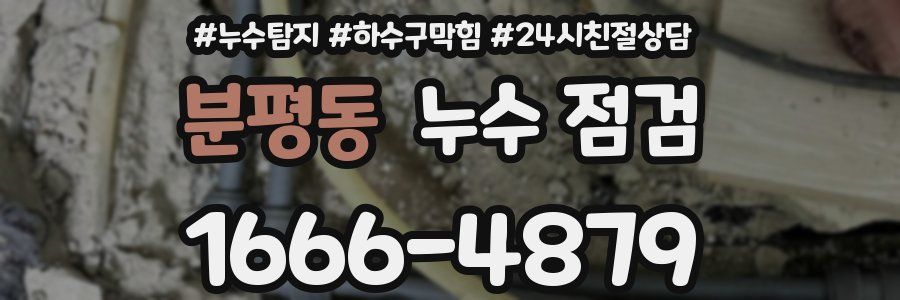 분평동 누수 점검