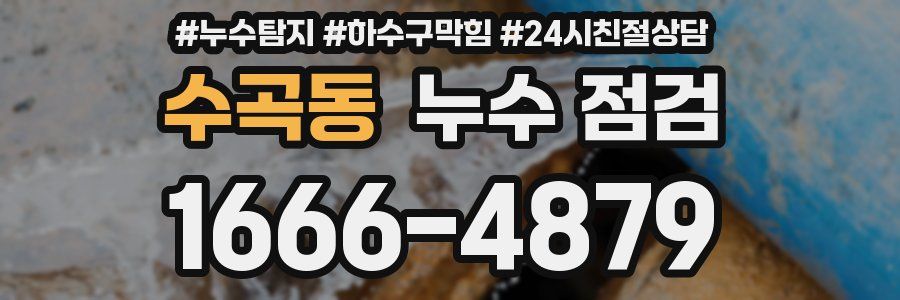 수곡동 누수 점검