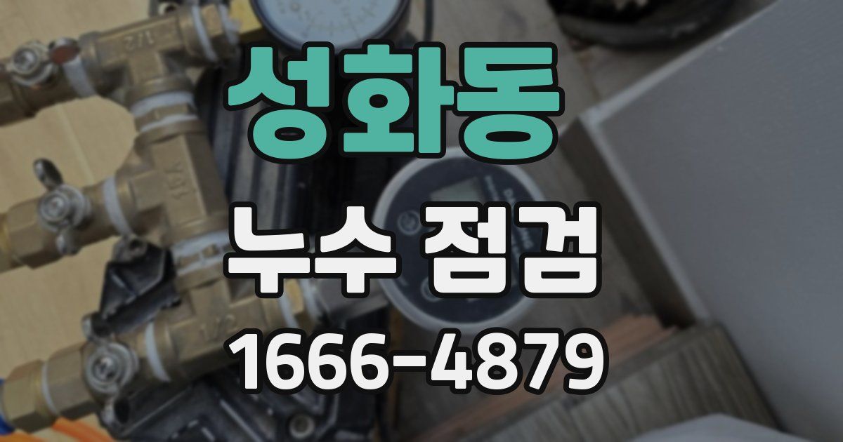 성화동 누수 점검