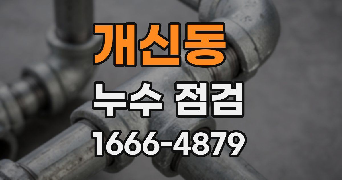 개신동 누수 점검