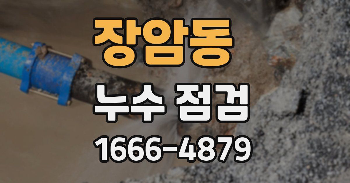 장암동 누수 점검