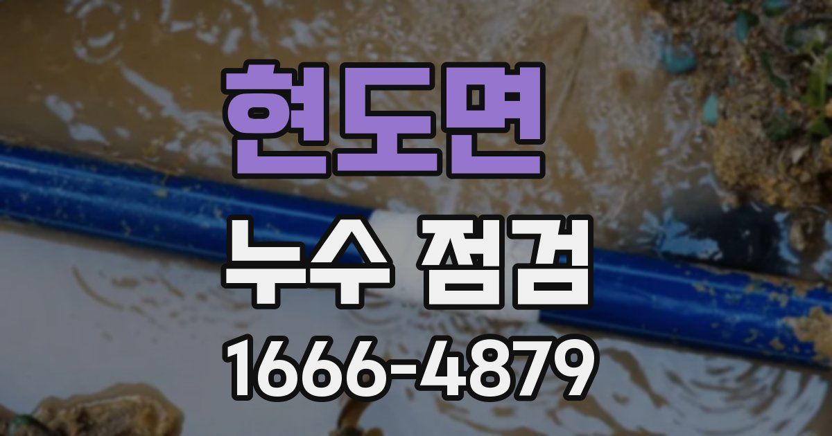 현도면 누수 점검